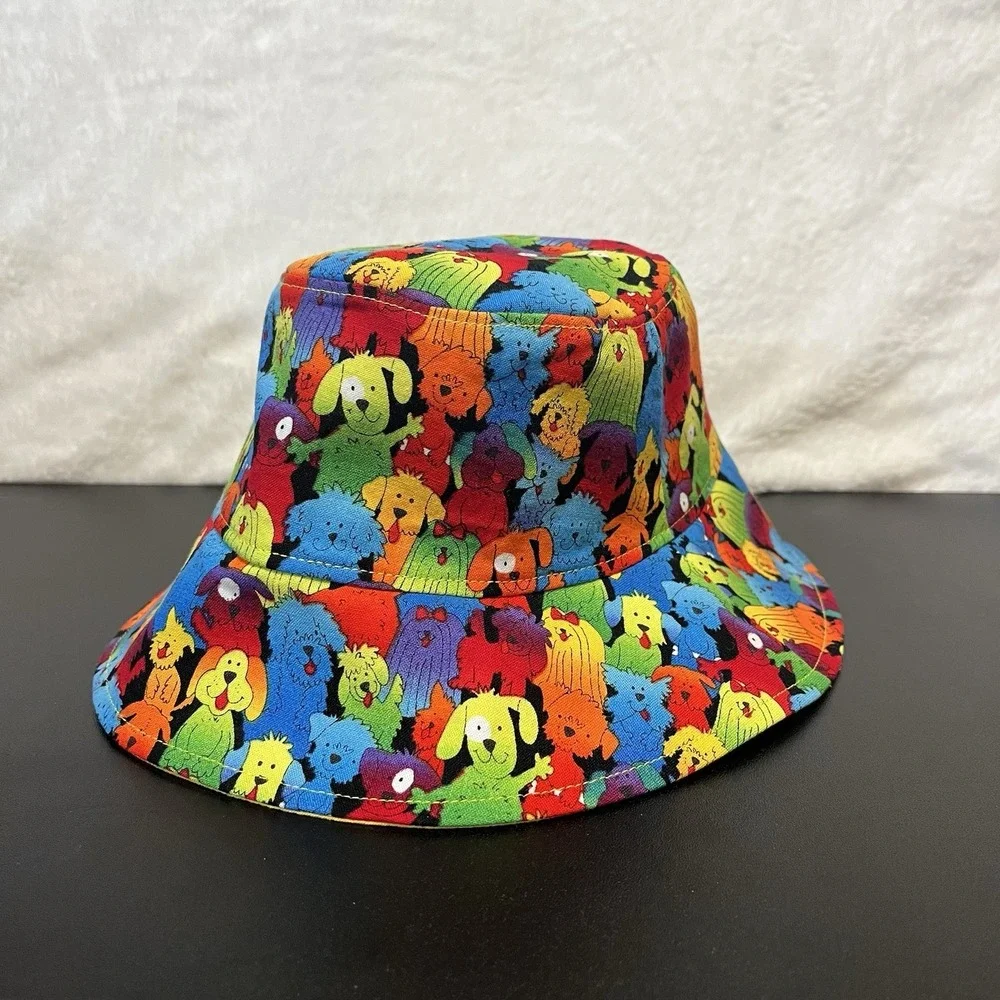 Bucket Hat DOGS Boys Girls Baby Kids Colorful JANET LAYNE Designs Sun Protection